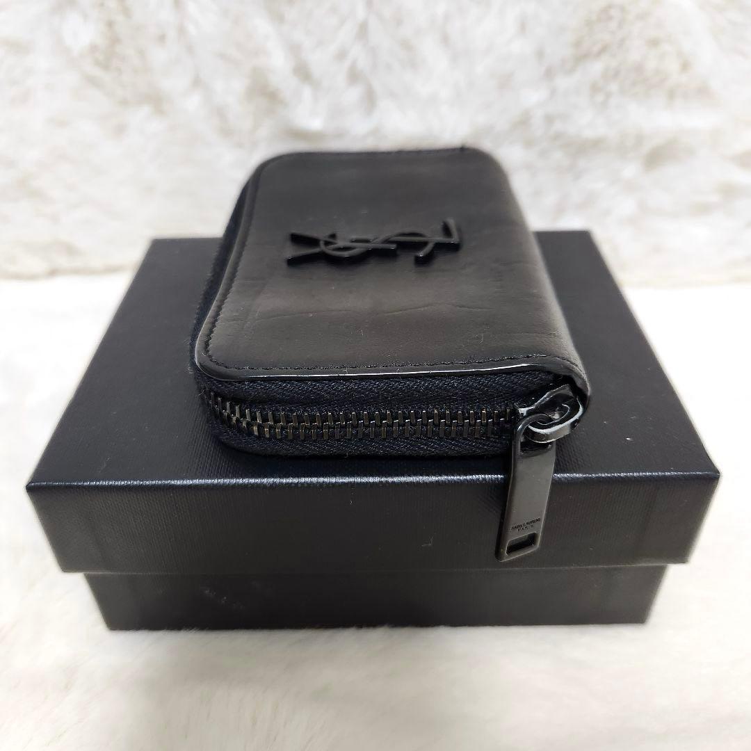 ✨極美品　付属品完備✨　サンローラン　小銭入れ　ケース　クロコ　カサンドラ