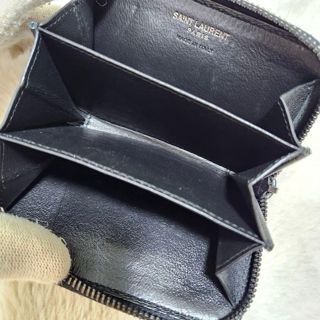 ✨極美品　付属品完備✨　サンローラン　小銭入れ　ケース　クロコ　カサンドラ