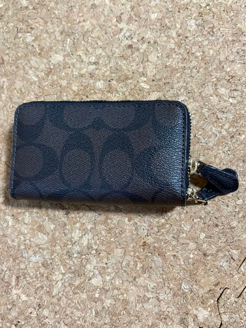 【kaz】COACH ダークブラウン　レザー ケース