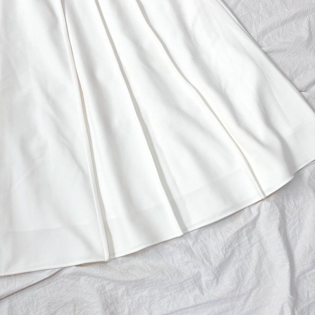 theory luxe ピンタック フレア スカート 2023 ホワイト L