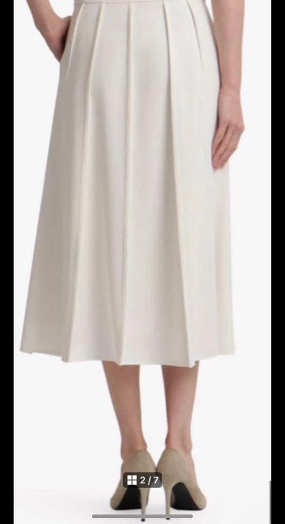 theory luxe ピンタック フレア スカート 2023 ホワイト L