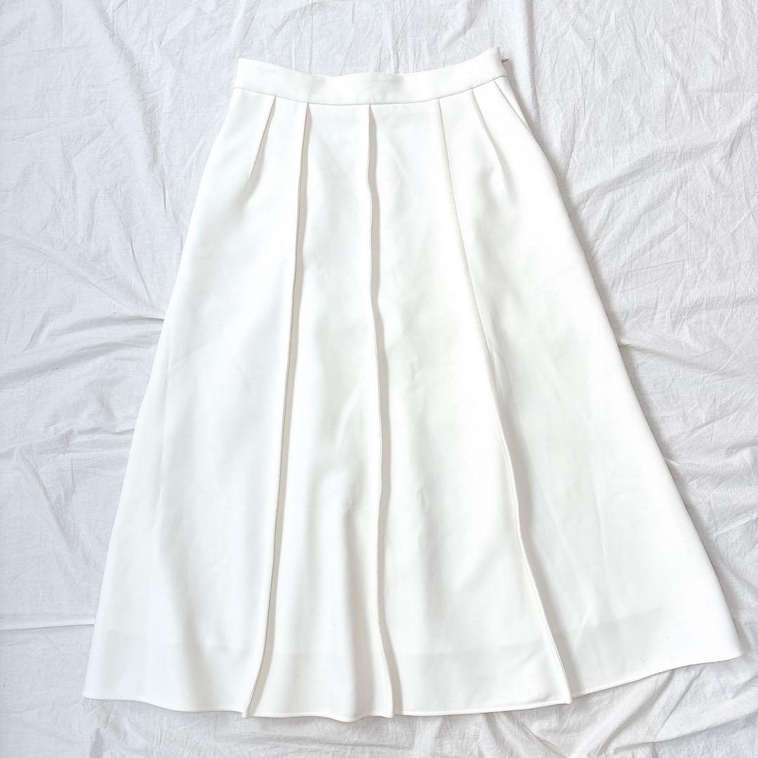 theory luxe ピンタック フレア スカート 2023 ホワイト L