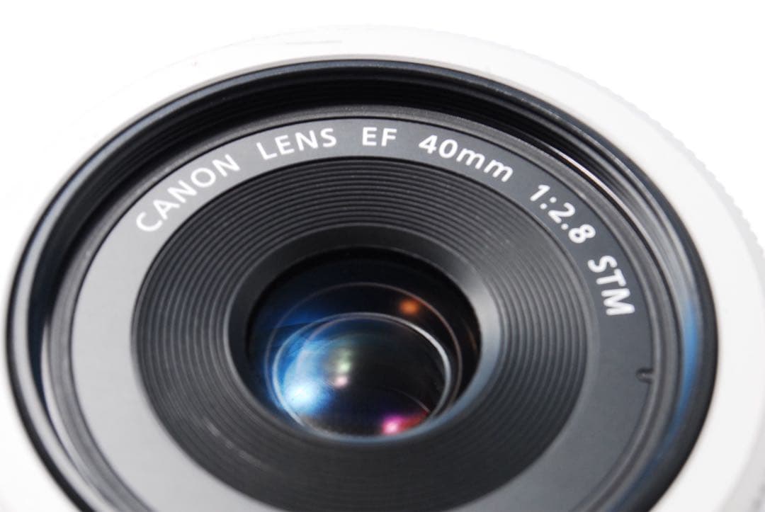 【美品・ホワイト】Canon EF 40mm F2.8 STM パンケーキレンズ