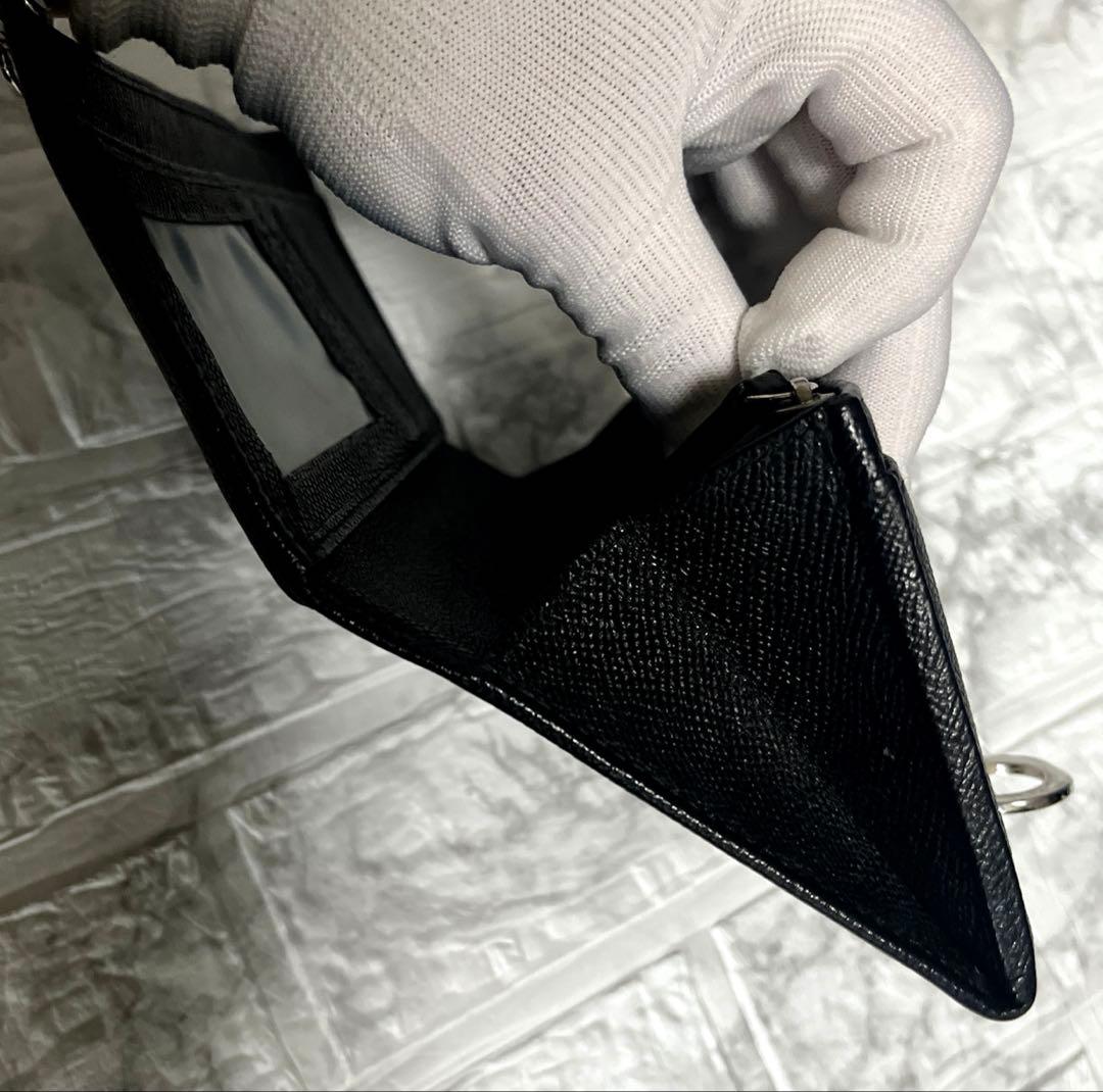 BVLGARI ロゴクリップ　長財布　ブラック　美品　クレインレザー