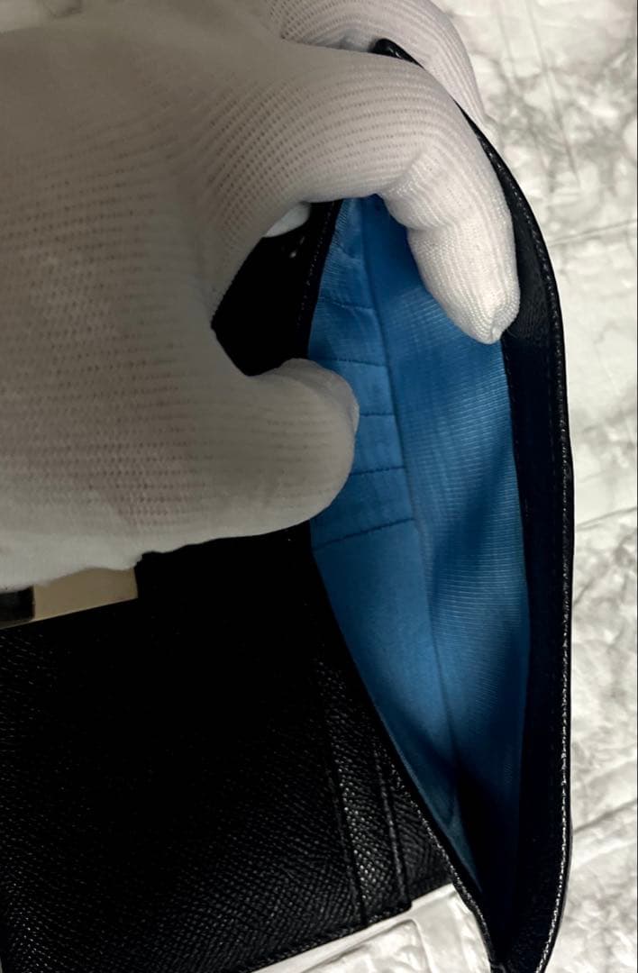 BVLGARI ロゴクリップ　長財布　ブラック　美品　クレインレザー