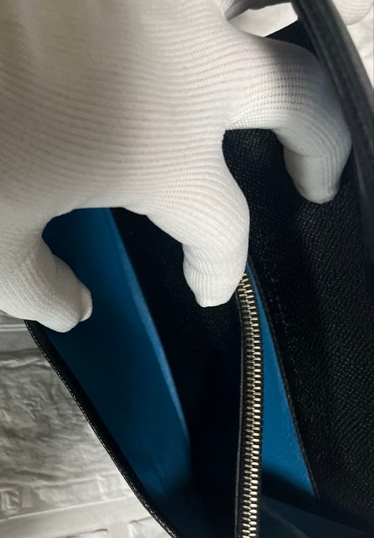 BVLGARI ロゴクリップ　長財布　ブラック　美品　クレインレザー