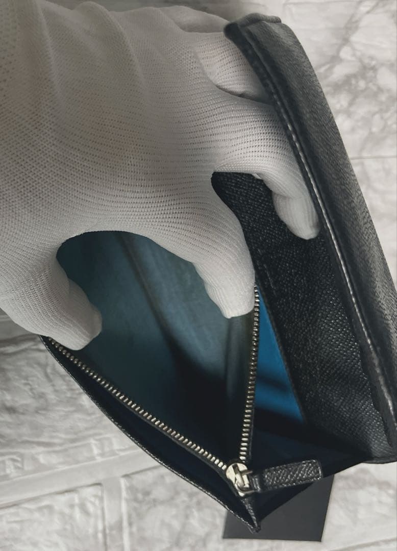 BVLGARI ロゴクリップ　長財布　ブラック　美品　クレインレザー