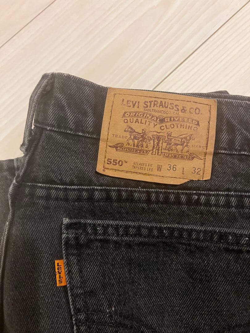 リーバイス550 後染めブラックUSA 製W36 L32相当