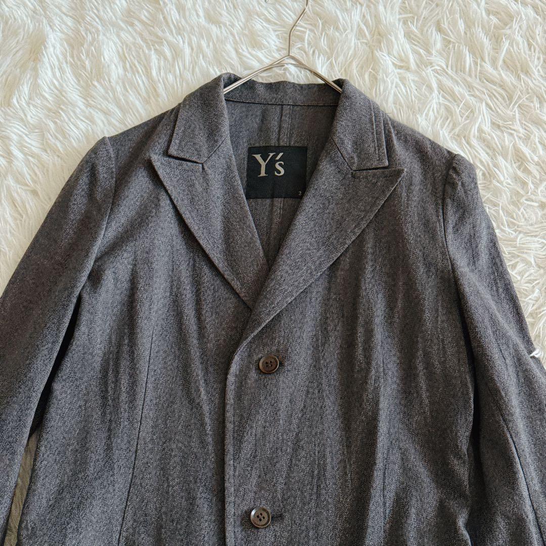 Y’s ワイズ ロングコートジャケット 羽織り 2サイズ グレー ユニセックス