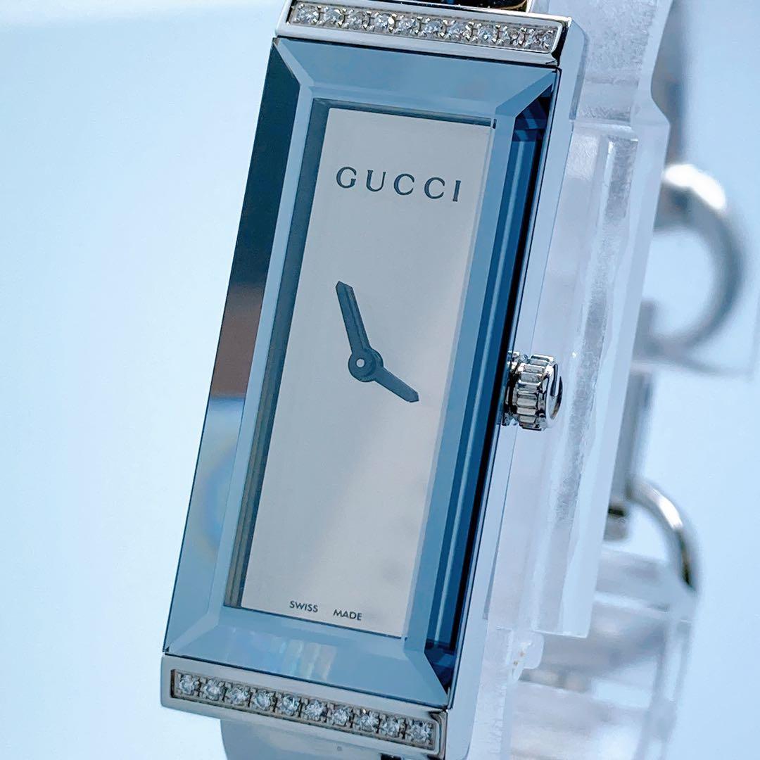 545 GUCCI グッチ　Gフレーム　ダイヤ　127.5 ミラー　腕時計