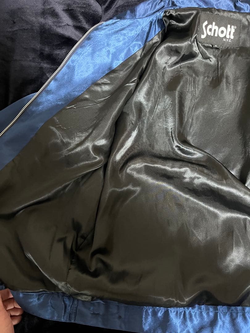 Schott スカジャン M サイズ　ネイビー