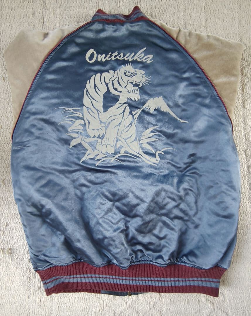 Onitsuka Tiger スカジャン 青/ベージュ