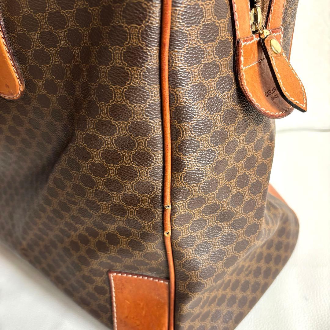 【セリーヌ】CELINE ボストンバッグ マカダム柄 旅行かばん オールド