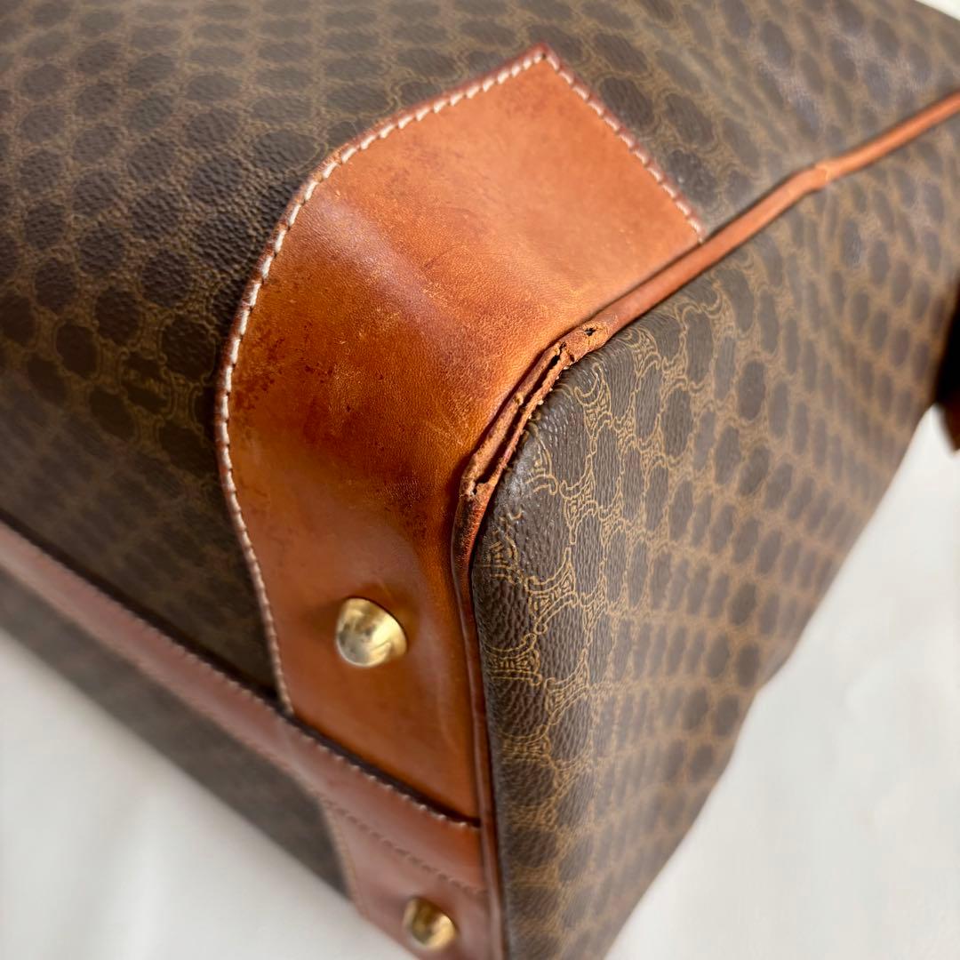 【セリーヌ】CELINE ボストンバッグ マカダム柄 旅行かばん オールド