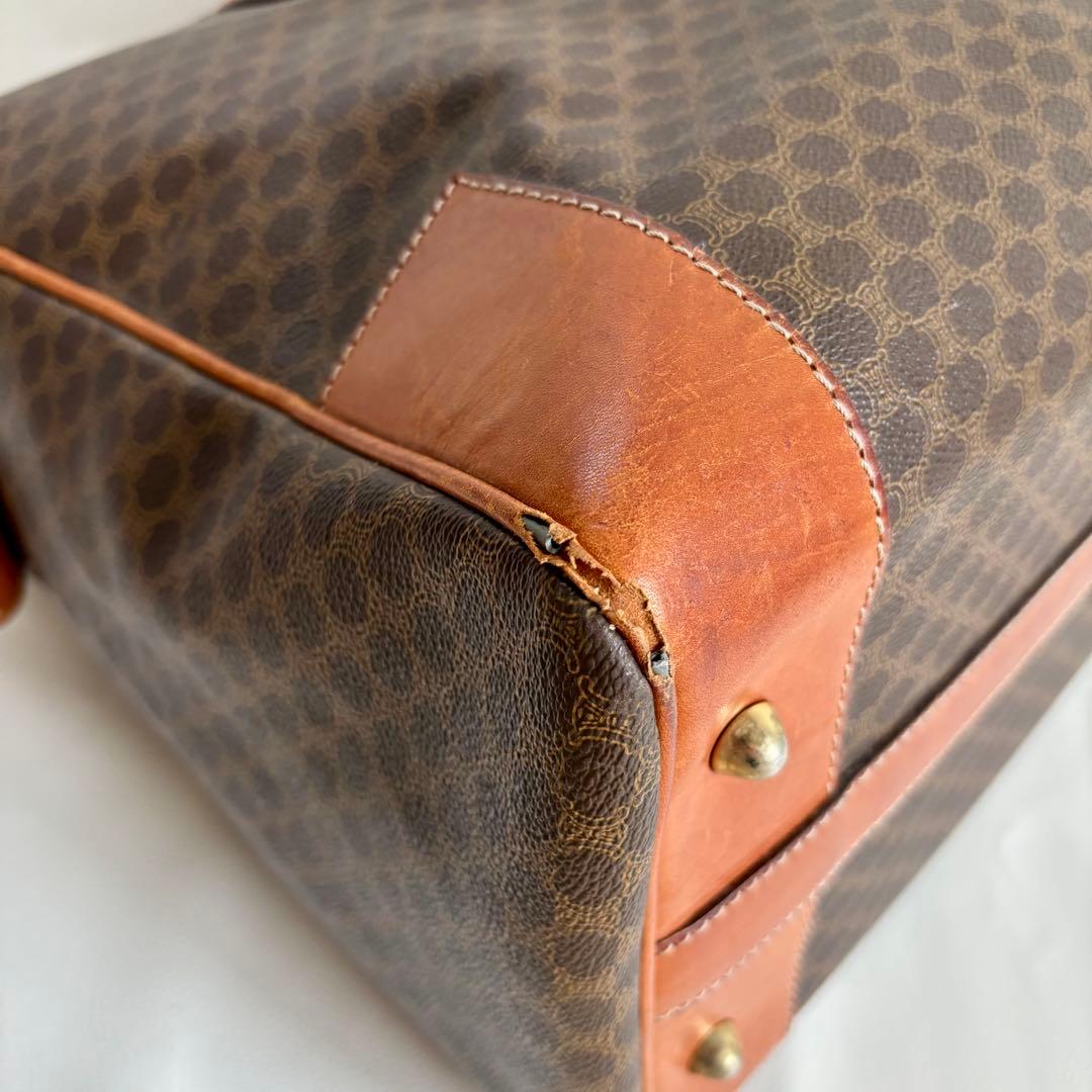 【セリーヌ】CELINE ボストンバッグ マカダム柄 旅行かばん オールド