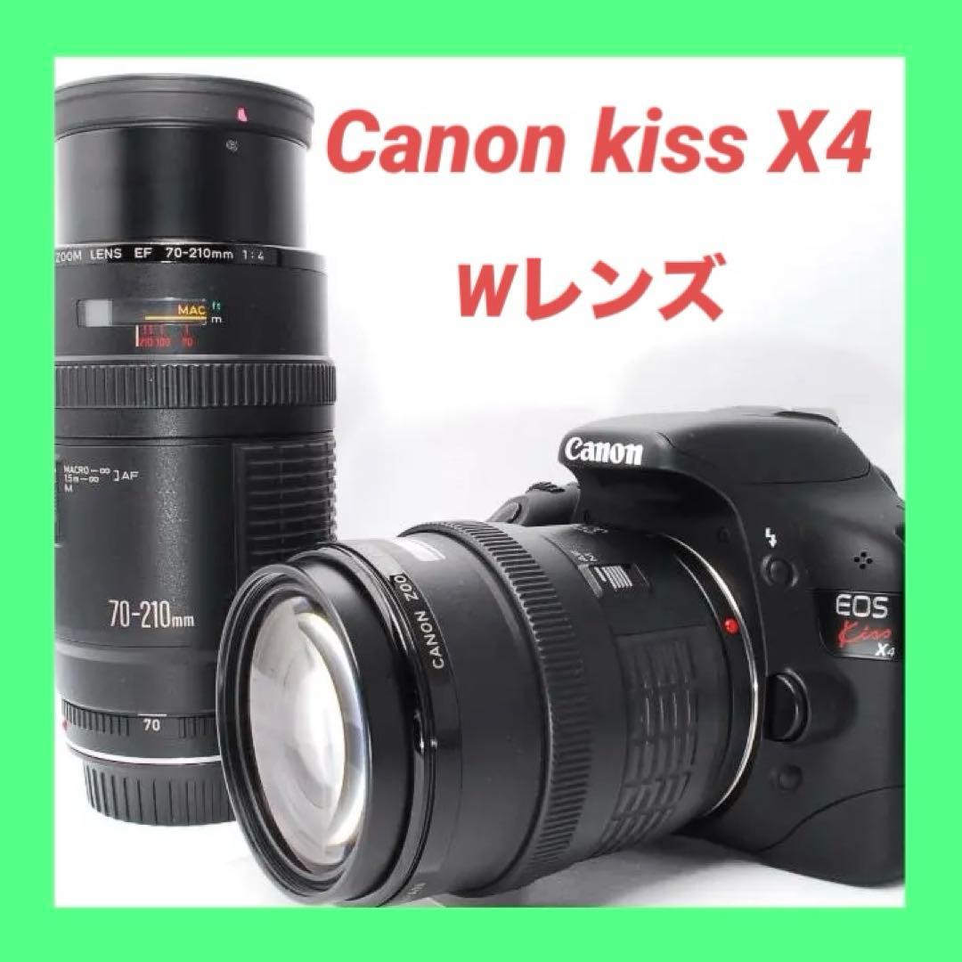 Canon kiss X4 デジタル一眼レフ　ダブルレンズ近くも遠くも撮影⭕️