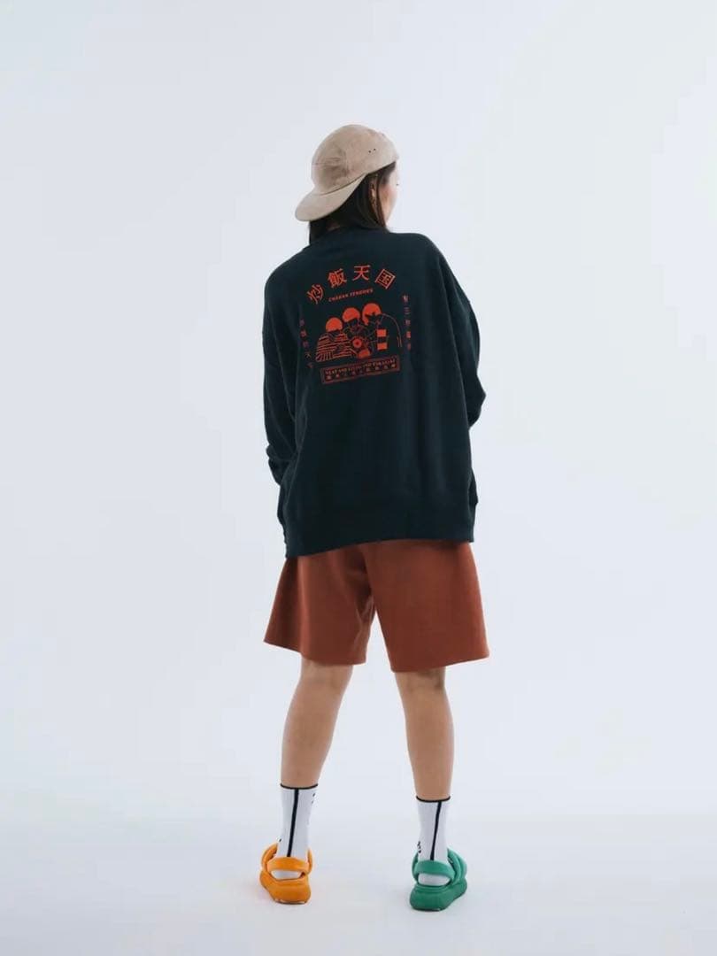 炒飯スウェット ブラック　ニートと居候とたかさき