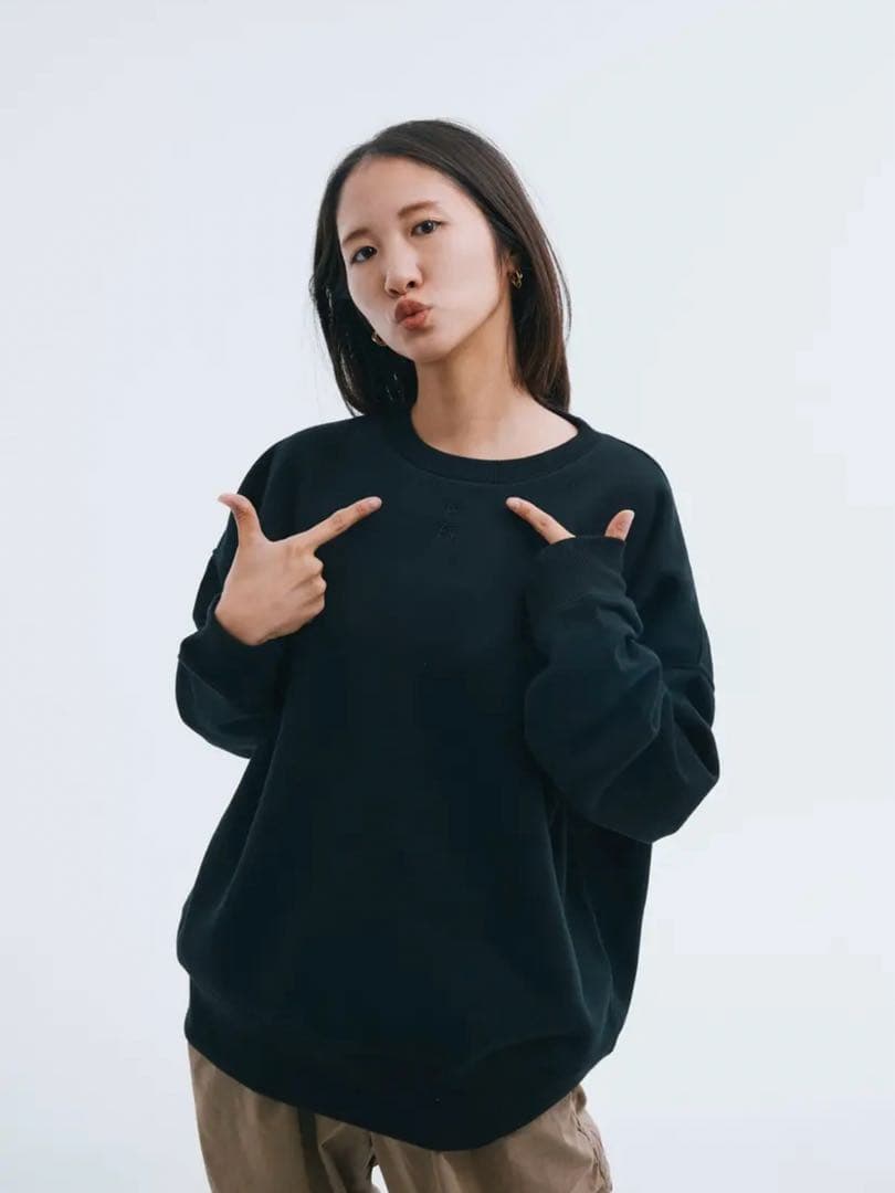 炒飯スウェット ブラック　ニートと居候とたかさき