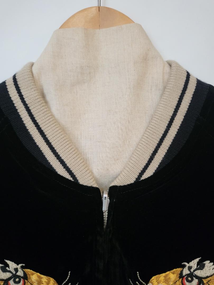 50'sライク刺繍ベロアリバーシブルスカジャン●サイズXXL●（商品番号4964