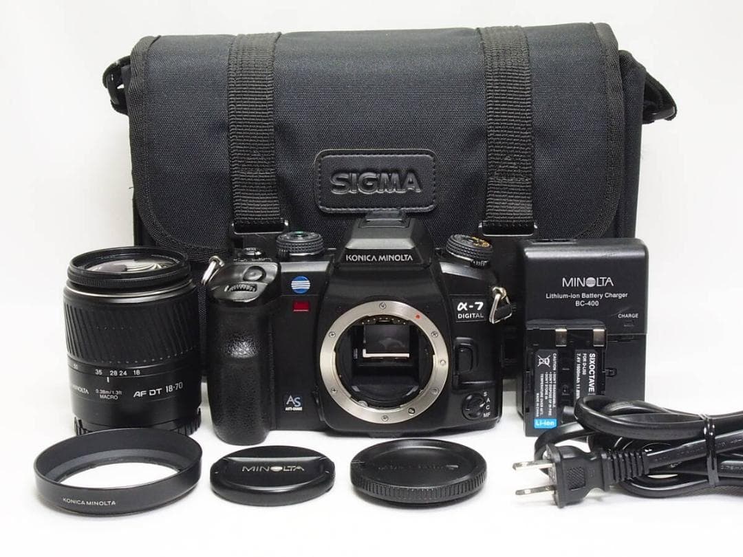 MINOLTA α-7 DIGITAL レンズセット 《 カメラバッグ付 》