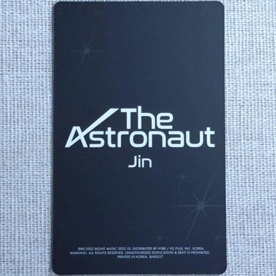 BTS The Astronaut WSUS CD JIN トレカ