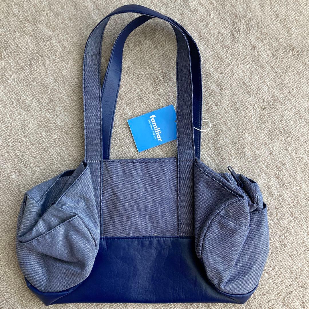 ファミリア　デニムバッグ　ドラムバッグ