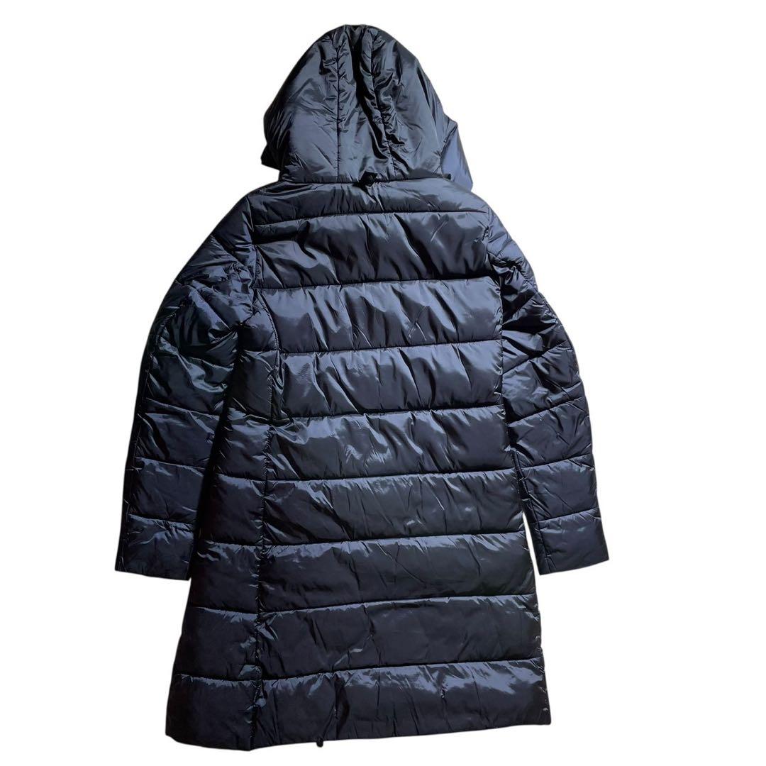 Mimi⭐︎ ✨SAVE THE DUCK ブラックロゴ　ロングダウンコート