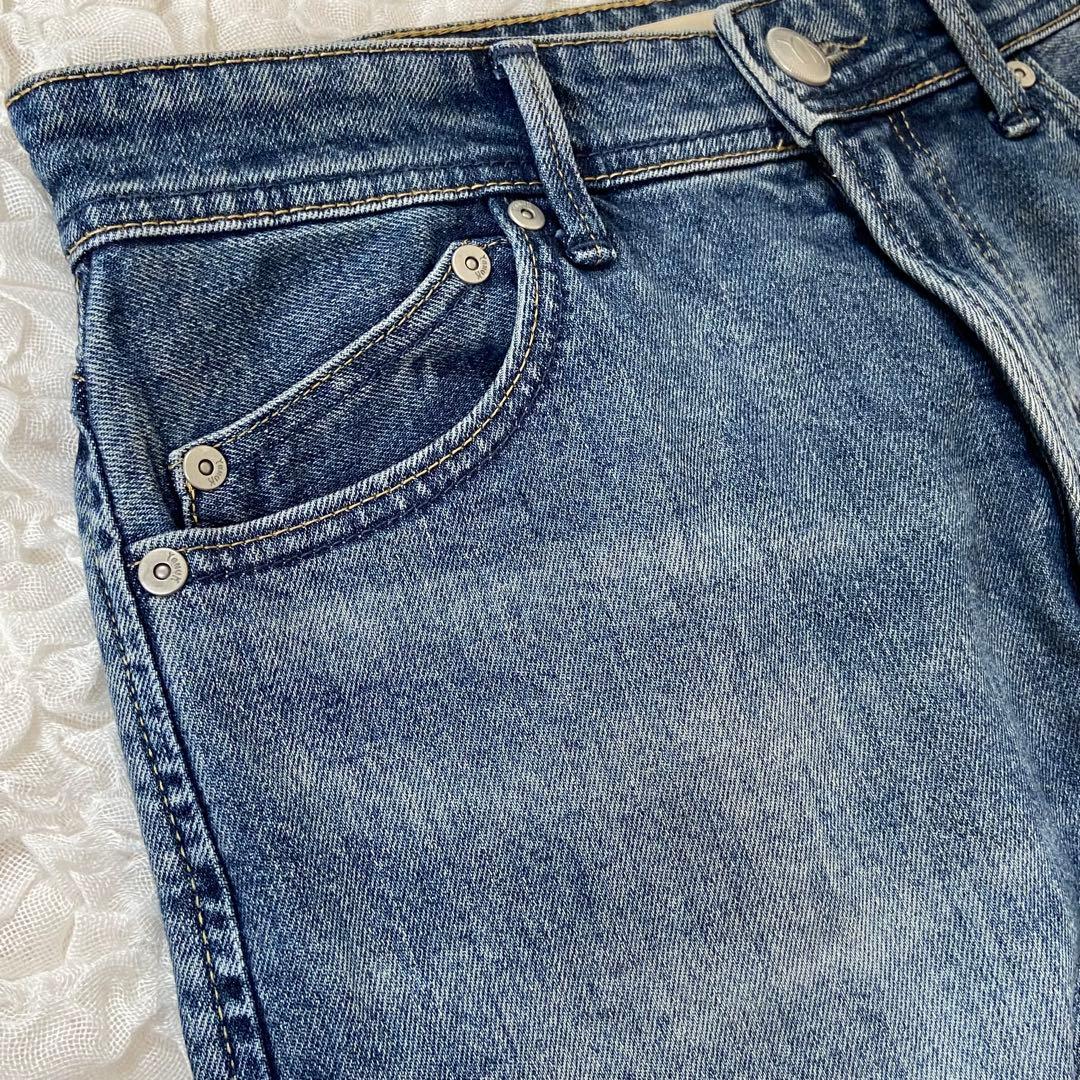 YANUK Lea ボーイズストレート 26インチ カットオフ ストレッチ