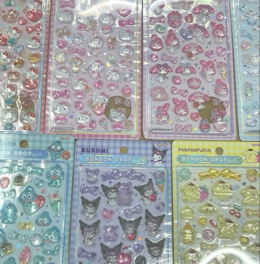【国内正規品】新品未開封 サンリオ ボンボンドロップシール 7枚セット