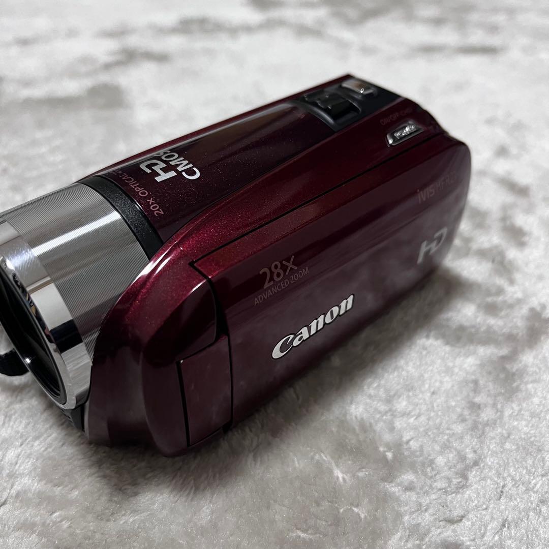 美品　Canon デジタルビデオカメラ iVIS HF R21 ワインレッド
