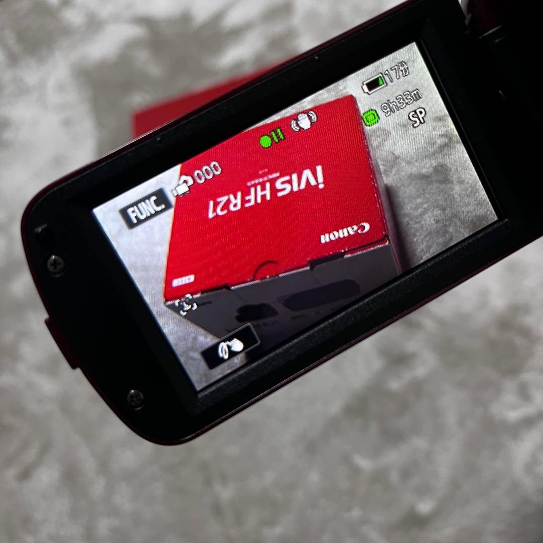 美品　Canon デジタルビデオカメラ iVIS HF R21 ワインレッド