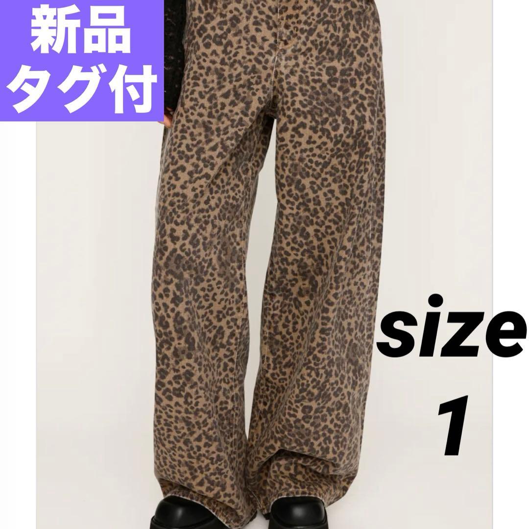 新品タグ付【SLY】 LEOPARD WIDE LEG PT-D レオパード