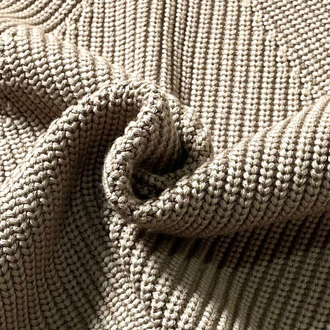 トップス BATONER WOOL SIGNATURE CREW BEIGE SIZE2