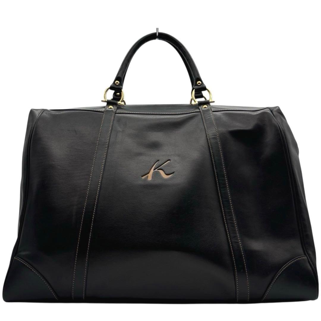 美品◎ キタムラ 肩かけ可 ボストンバッグ レザー 大容量