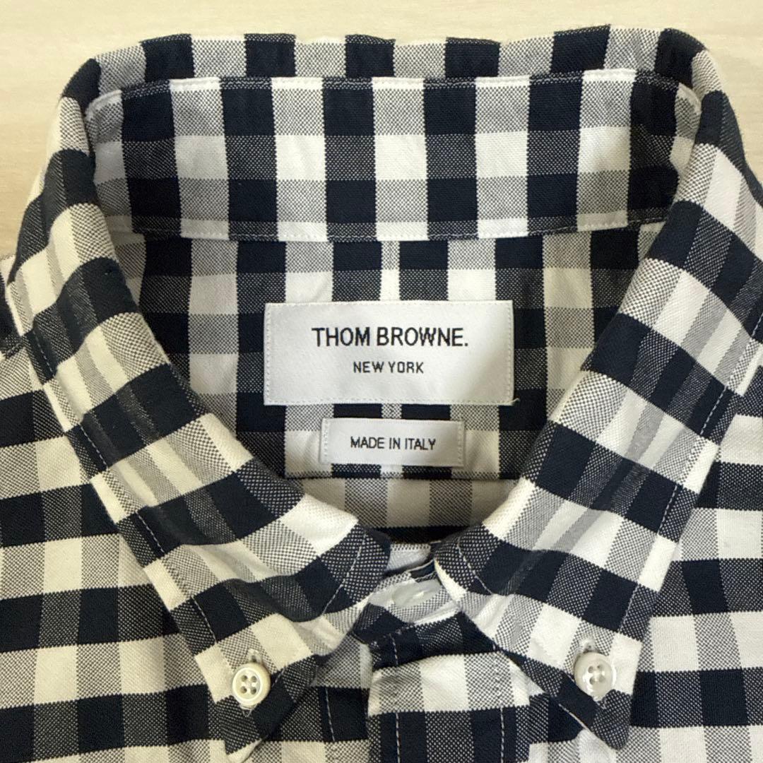 THOM BROWNE トムブラウンギンガムチェック柄 長袖シャツ サイズ0