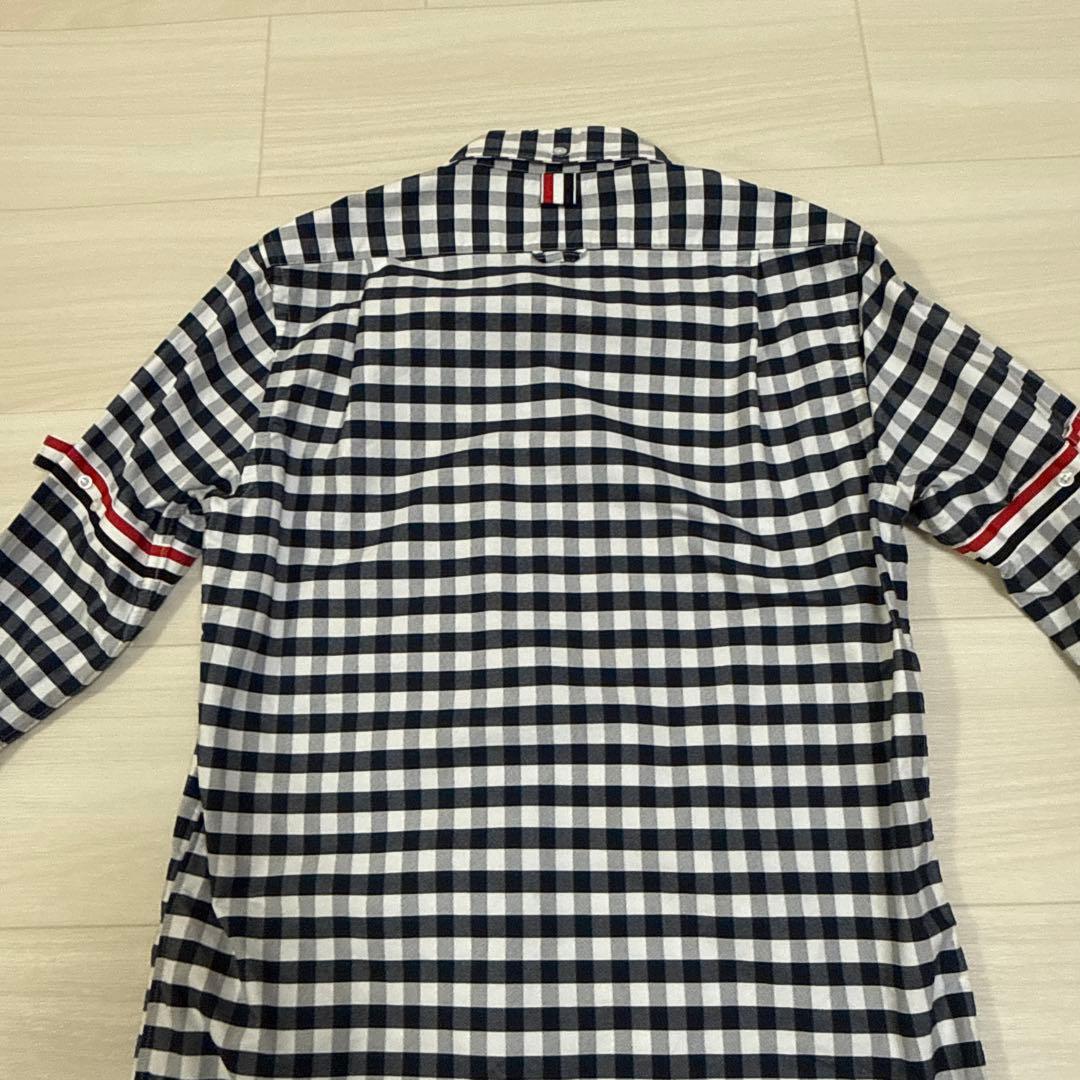 THOM BROWNE トムブラウンギンガムチェック柄 長袖シャツ サイズ0