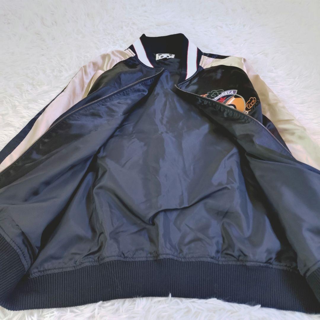 【良品】パンディエスタ パンダ　スカジャン　ジャケット　L　ブラック×ゴールド