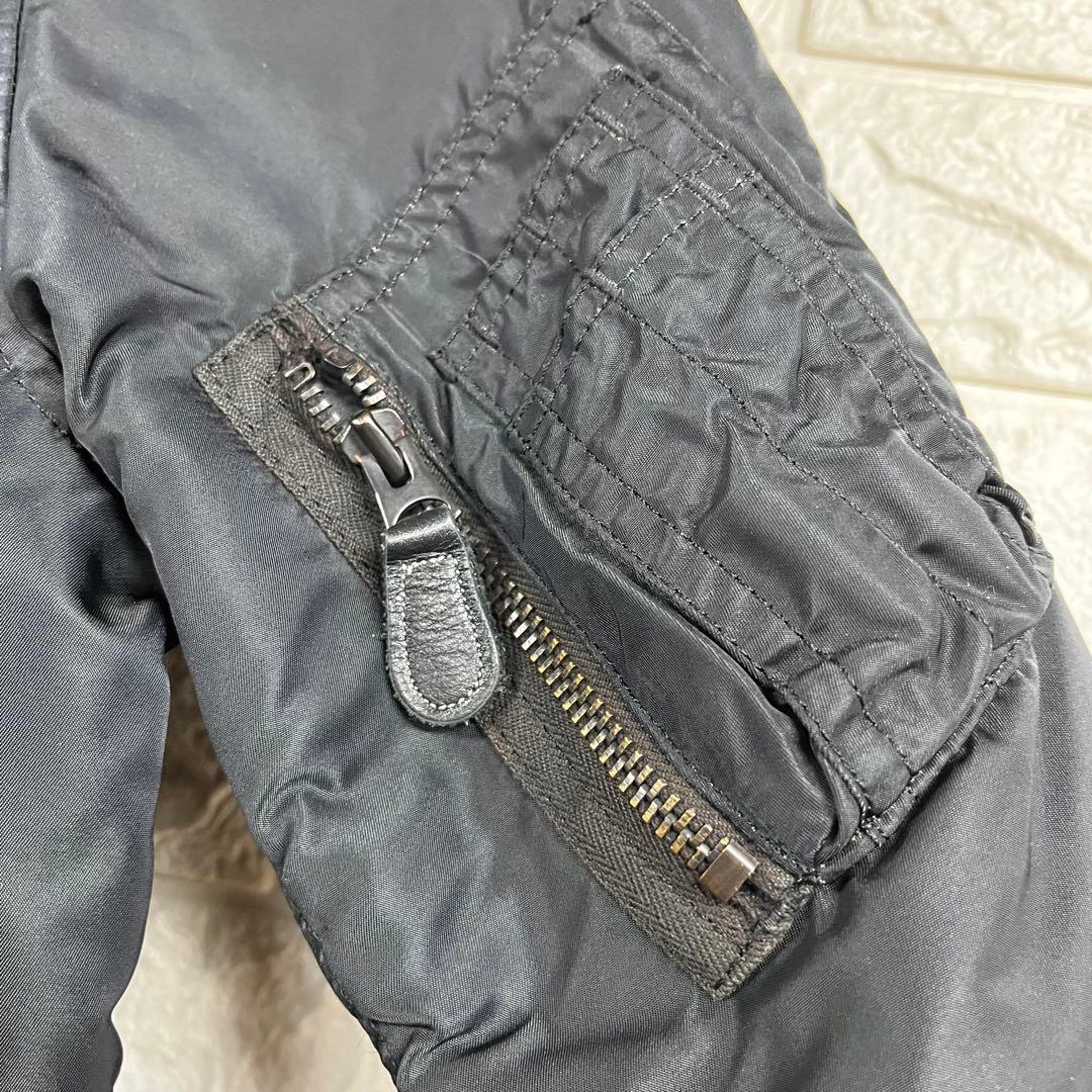 green (現HYKE)×ALPHA別注　フライトジャケットN-3B 黒　S