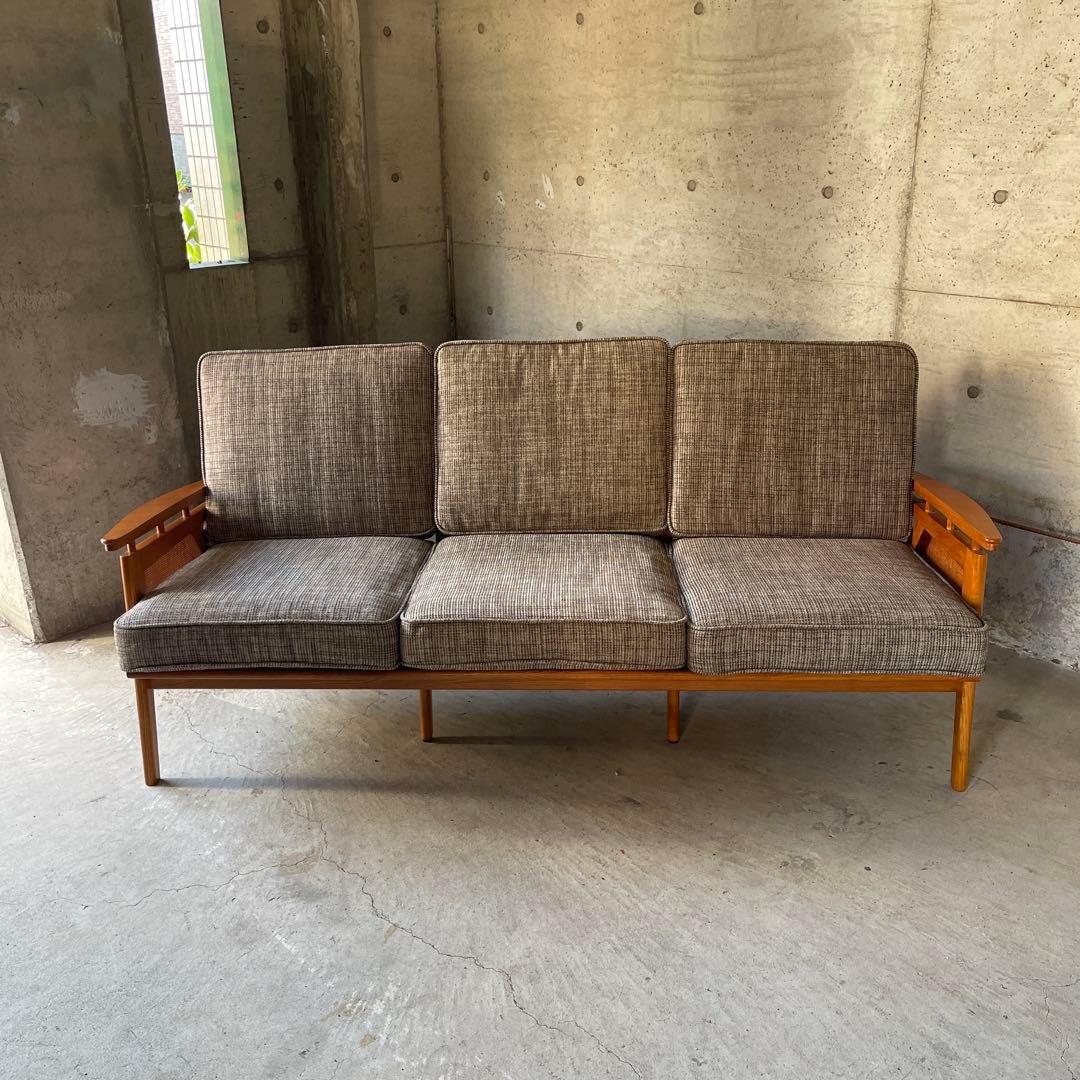 極美品　ACME Furniture ウィッカーラウンジ　3Pソファ