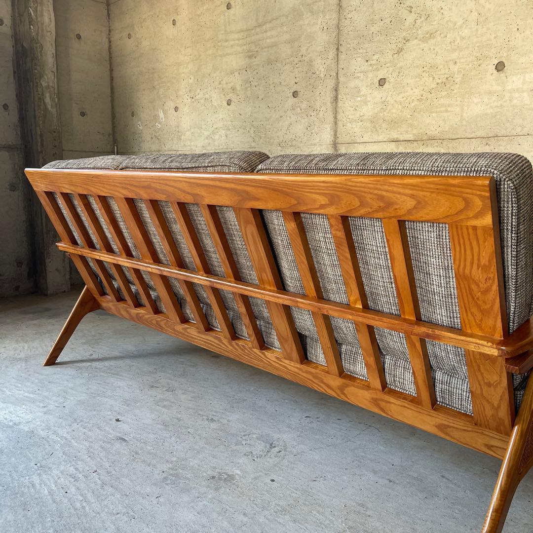 極美品　ACME Furniture ウィッカーラウンジ　3Pソファ