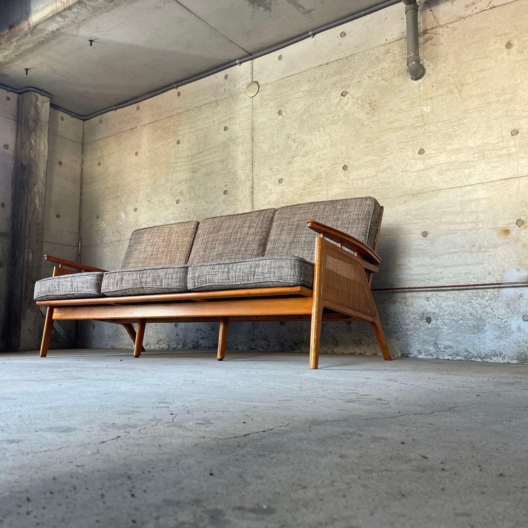 極美品　ACME Furniture ウィッカーラウンジ　3Pソファ