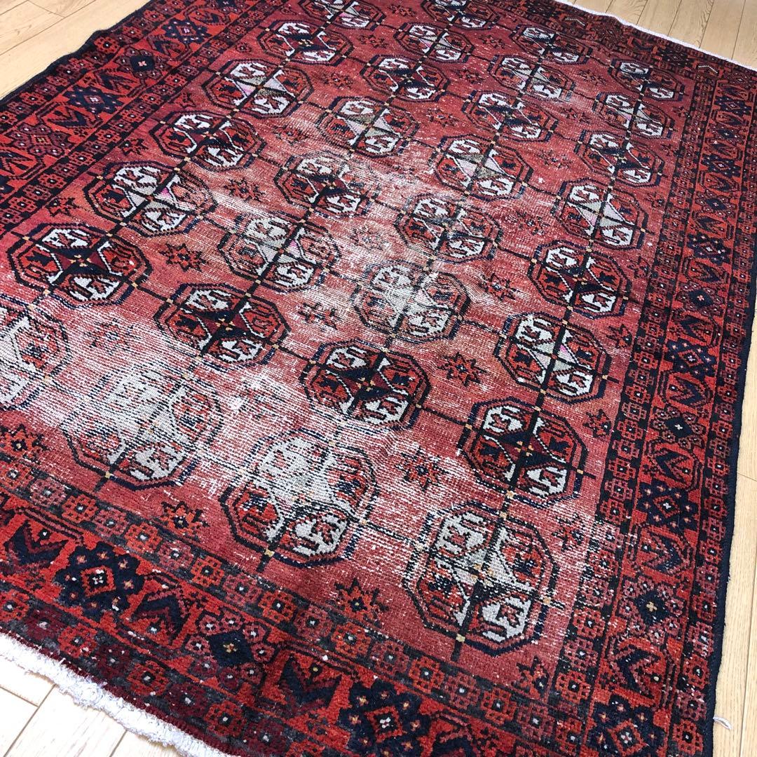ペルシャ絨毯 ヴィンテージラグ 180×120 手織り オールド persia