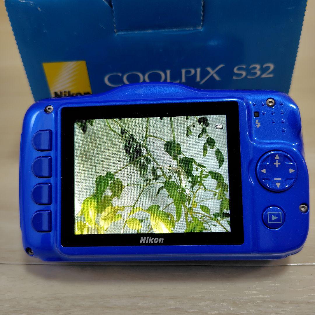 NIKON COOLPIX S32 青 防水