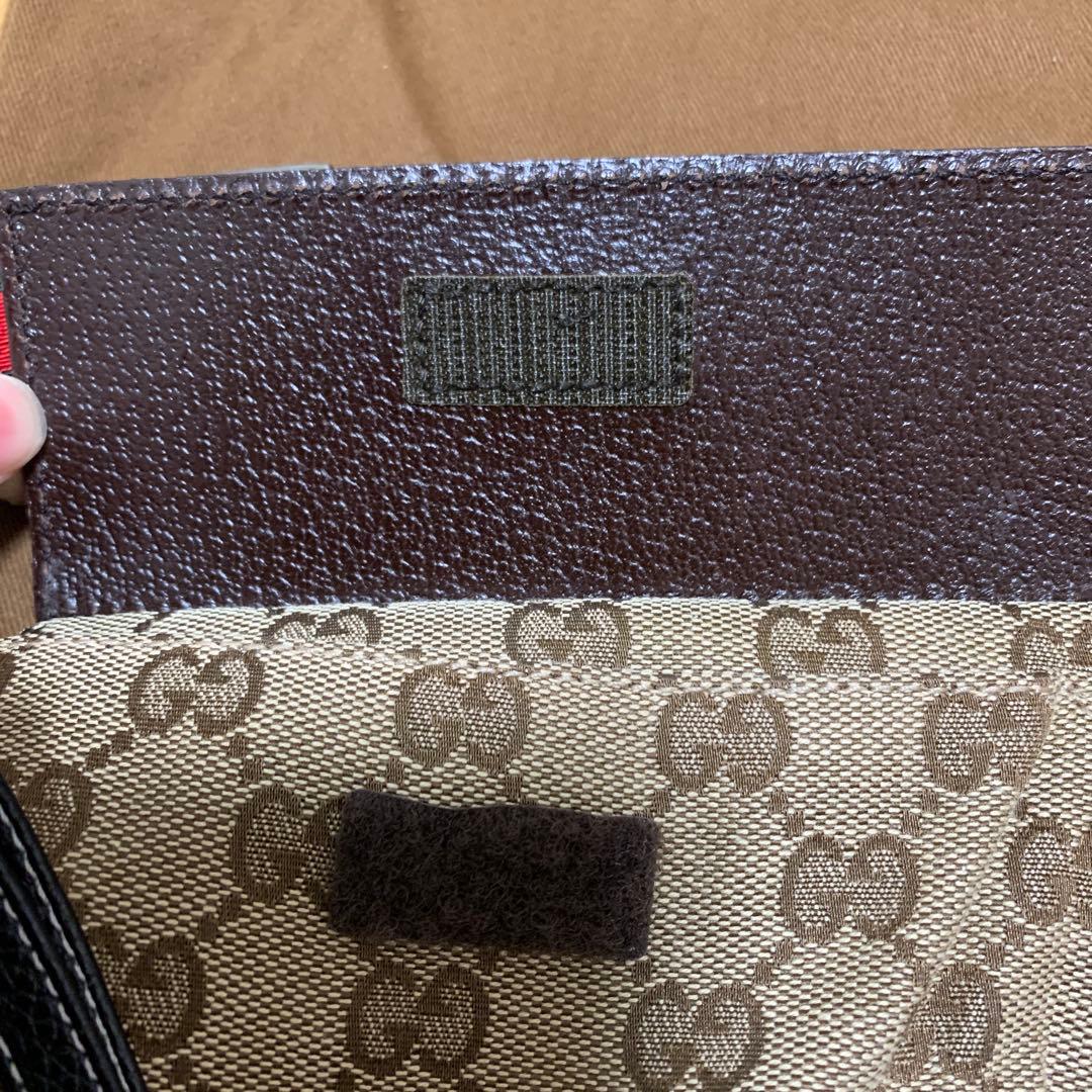 に*ん様 未使用に近い❤️GUCCI ボディバッグ キャンバス レザー