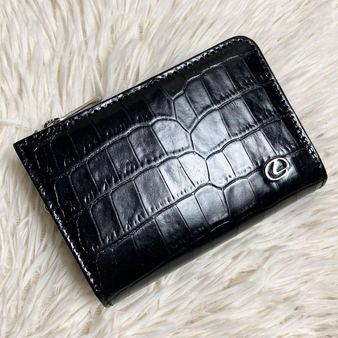 【未使用】 レクサス キーケース クロコ型押し ブラック