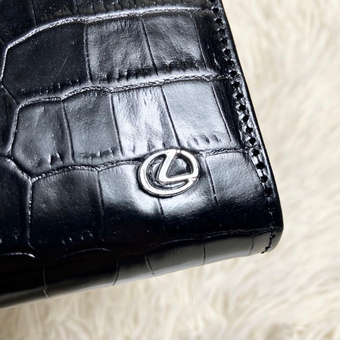 【未使用】 レクサス キーケース クロコ型押し ブラック