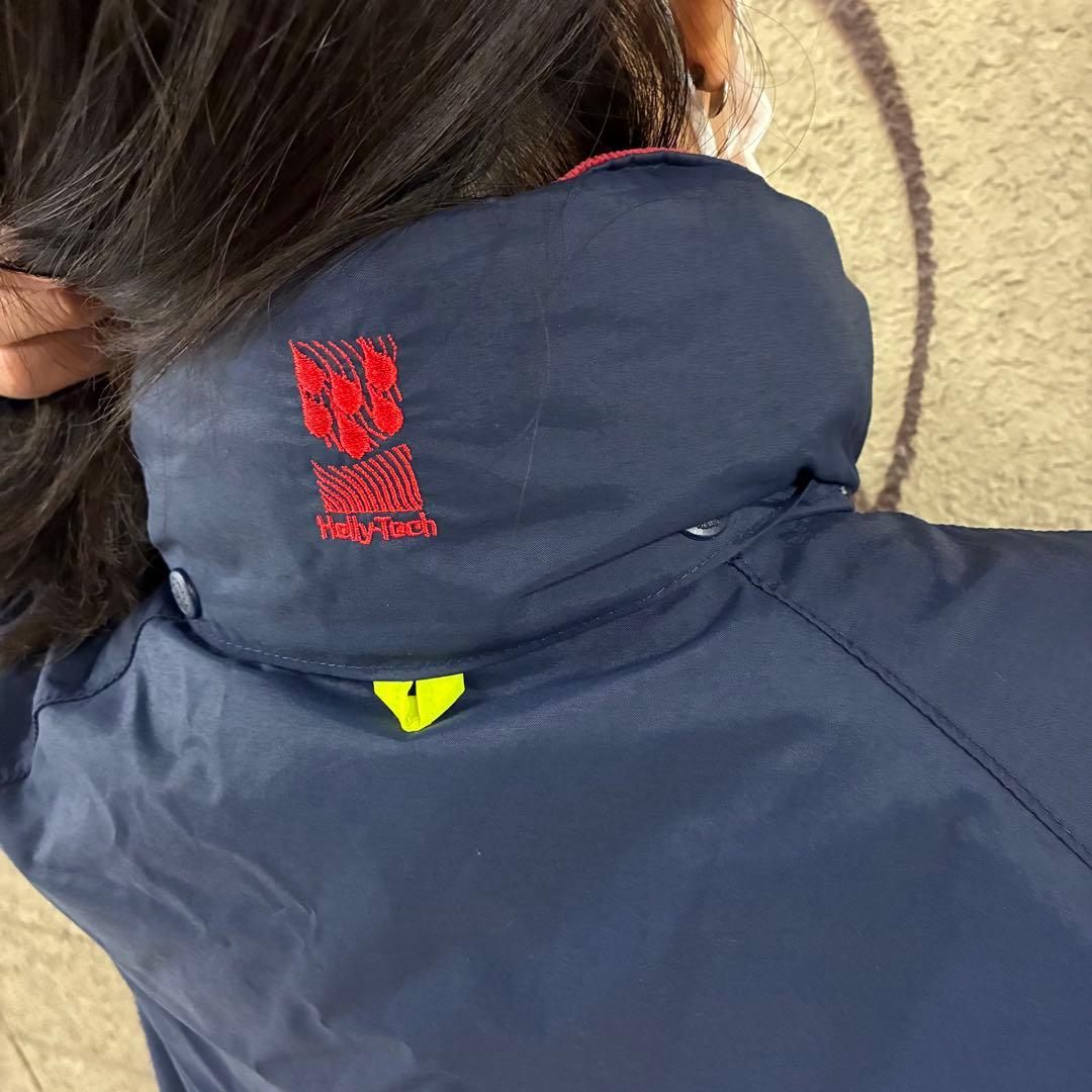 希少⭐︎ヘリーハンセン セーリングジャケット センターロゴ刺繍 フード付き XL