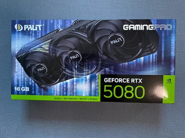 【動作確認のみ】PALIT GEFORCE RTX5080 GAMINGPRO