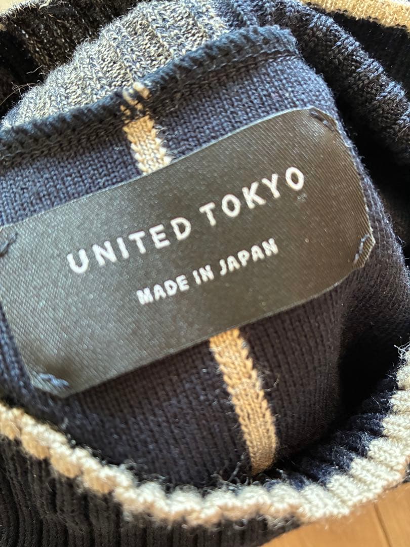 [ネイビー]Wool100-ウォッシャブルタートルネックニット