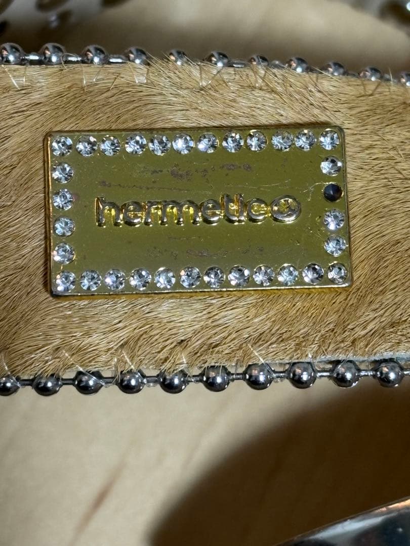 hermetic ブリンブリンベルト シルバー/ベージュ